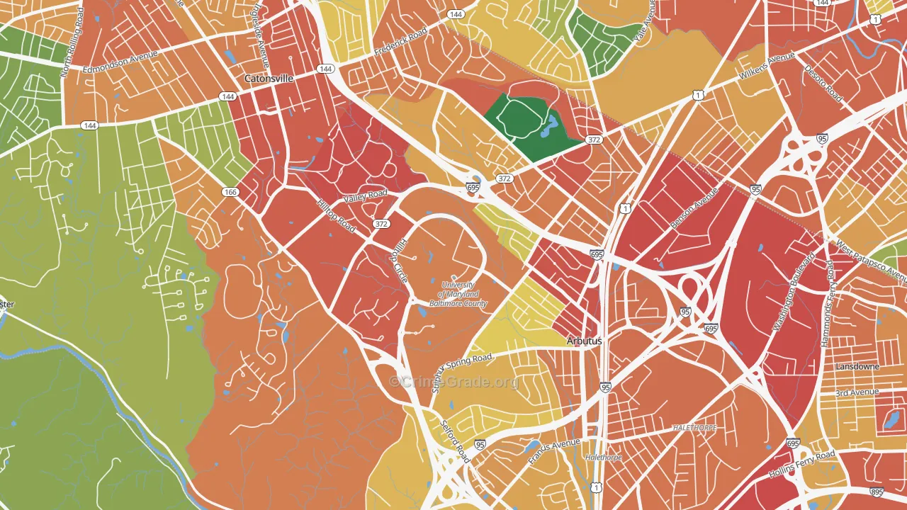 21250, MD Map of Theft Rates