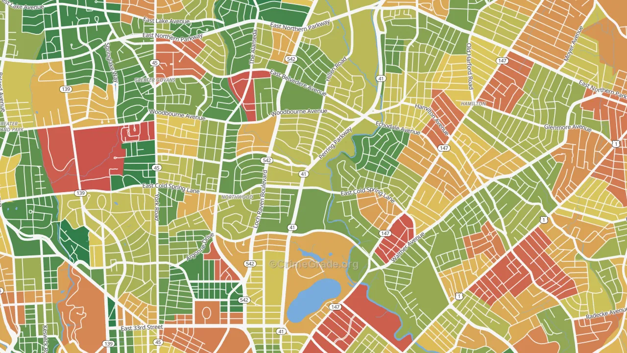 21251, MD Map of Theft Rates