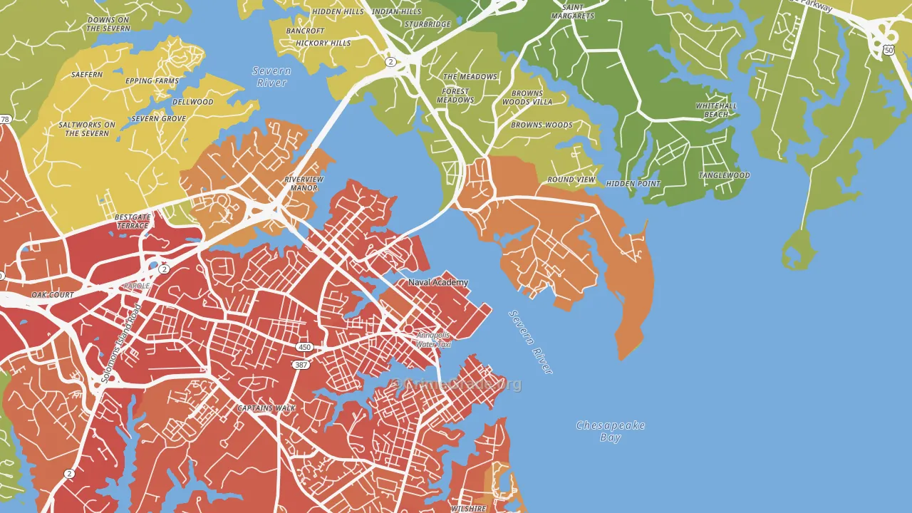 21402, MD Map of Theft Rates