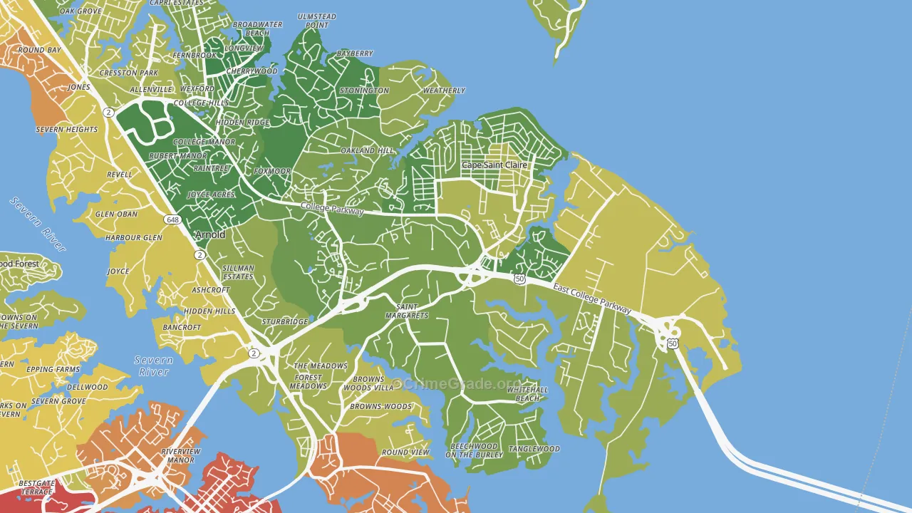 21409, MD Map of Theft Rates