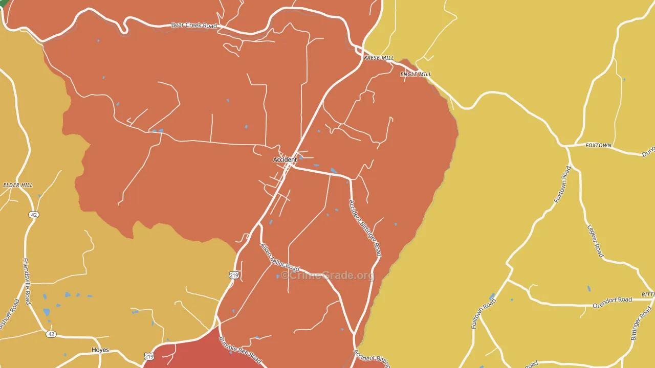 21520, MD Map of Theft Rates