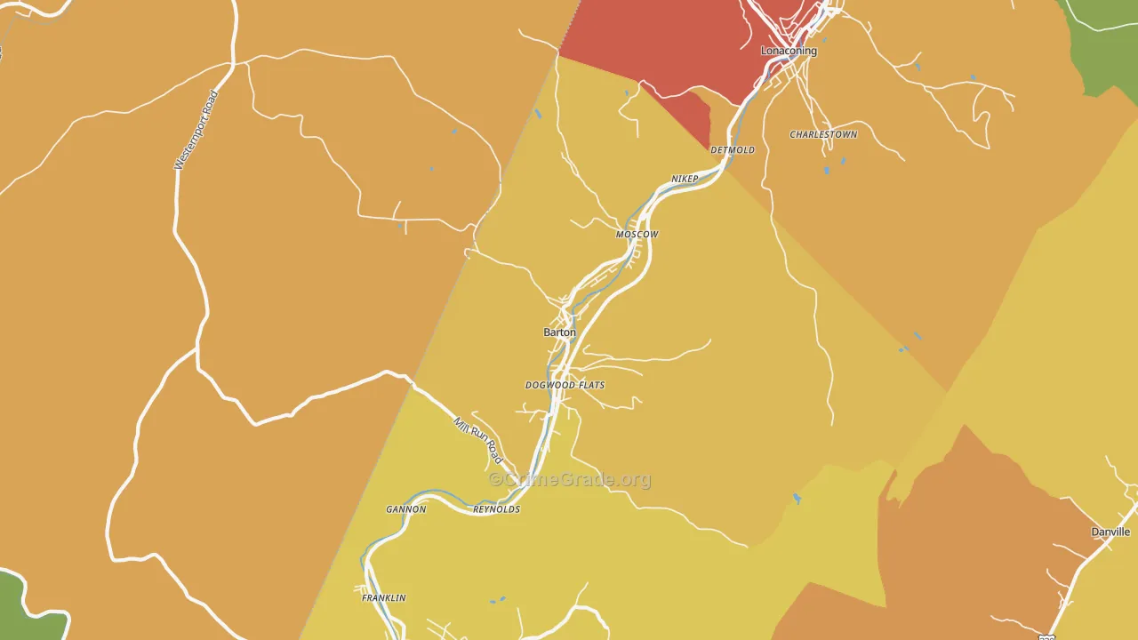 21521, MD Map of Theft Rates