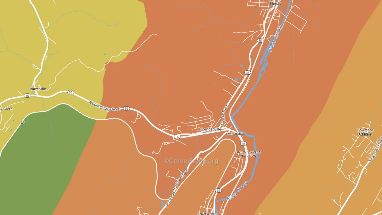 21524, MD Map of Theft Rates