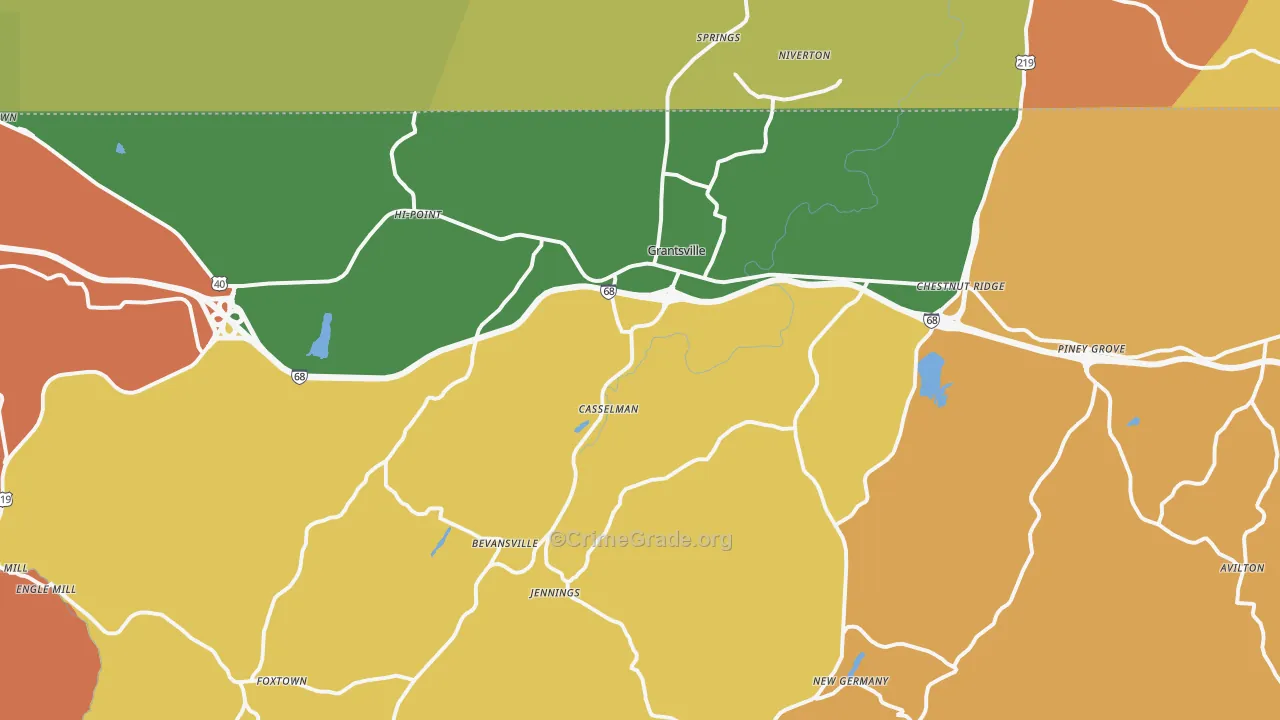 21536, MD Map of Theft Rates
