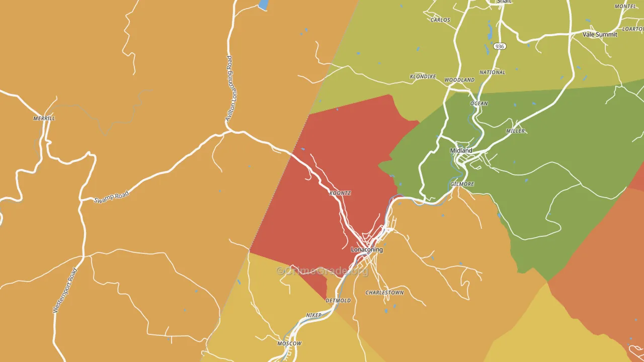 21539, MD Map of Theft Rates