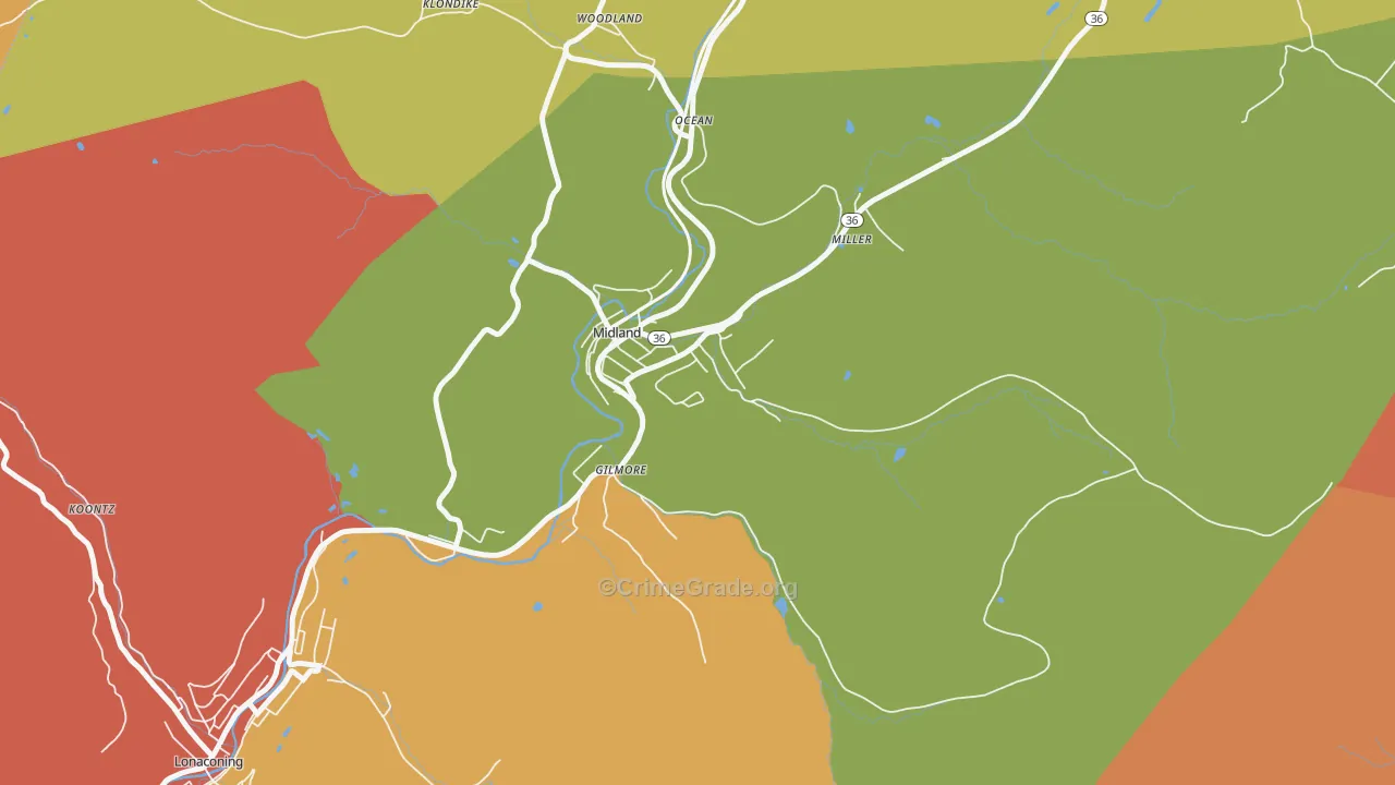 21542, MD Map of Theft Rates