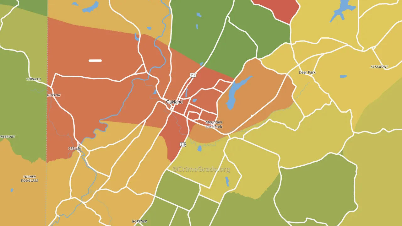 21550, MD Map of Theft Rates
