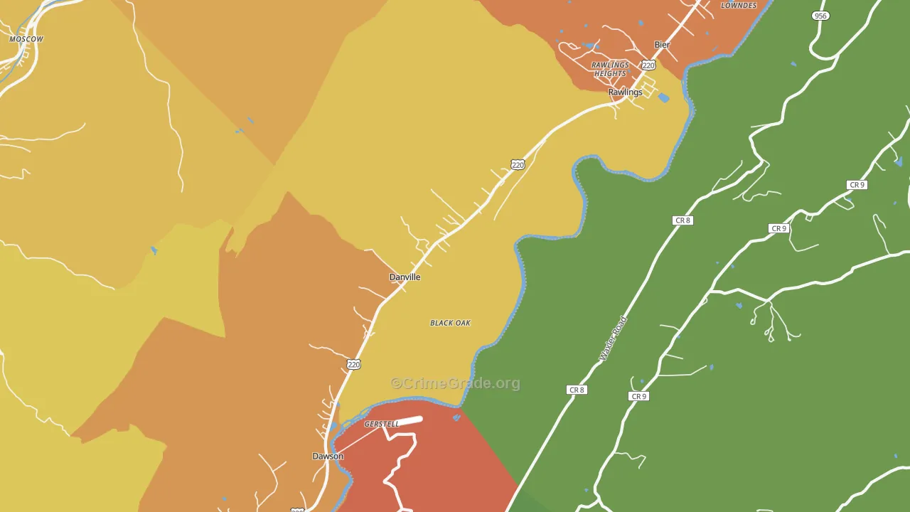 21557, MD Map of Theft Rates