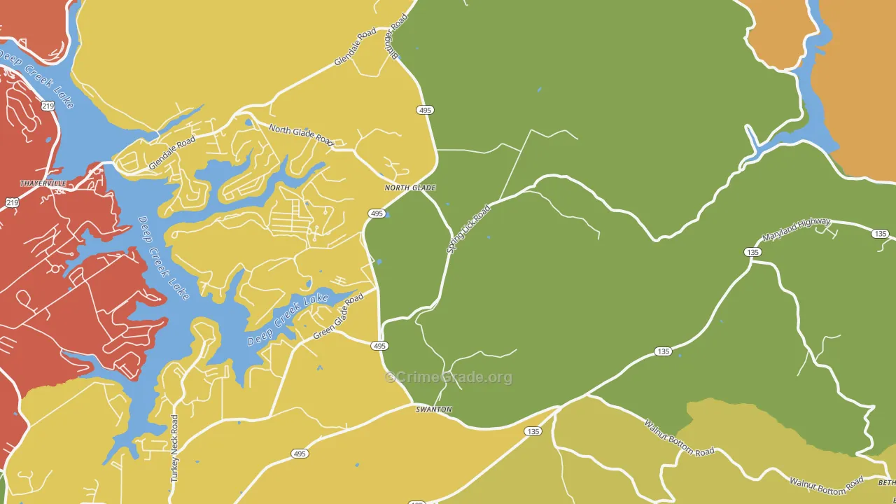 21561, MD Map of Theft Rates