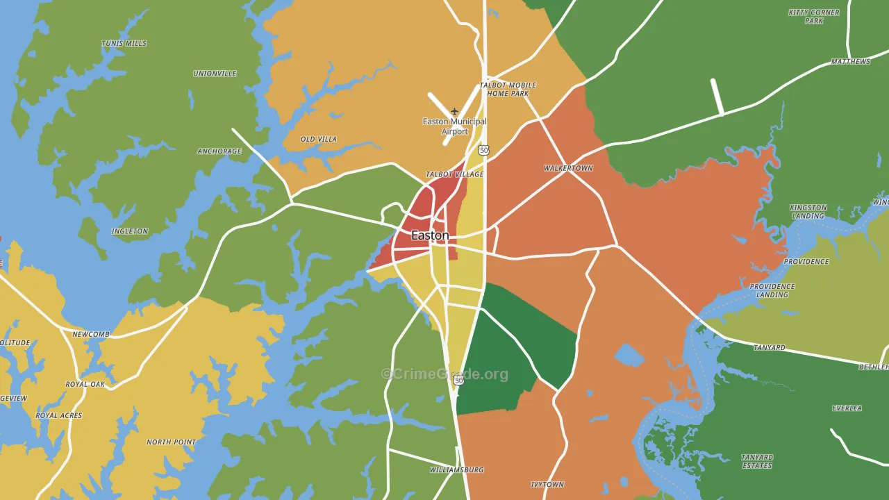21601, MD Map of Theft Rates