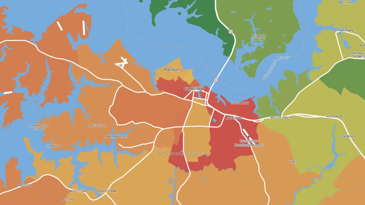 21613, MD Map of Theft Rates