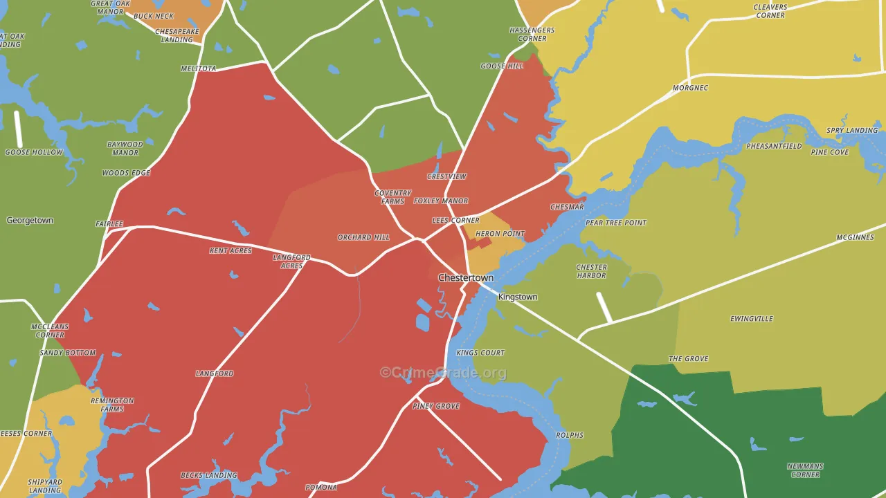 21620, MD Map of Theft Rates