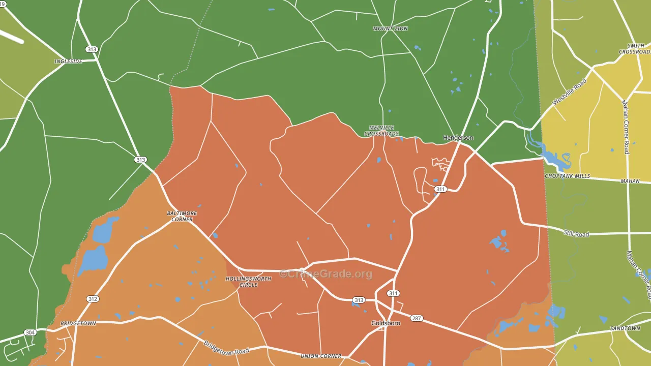 21640, MD Map of Theft Rates