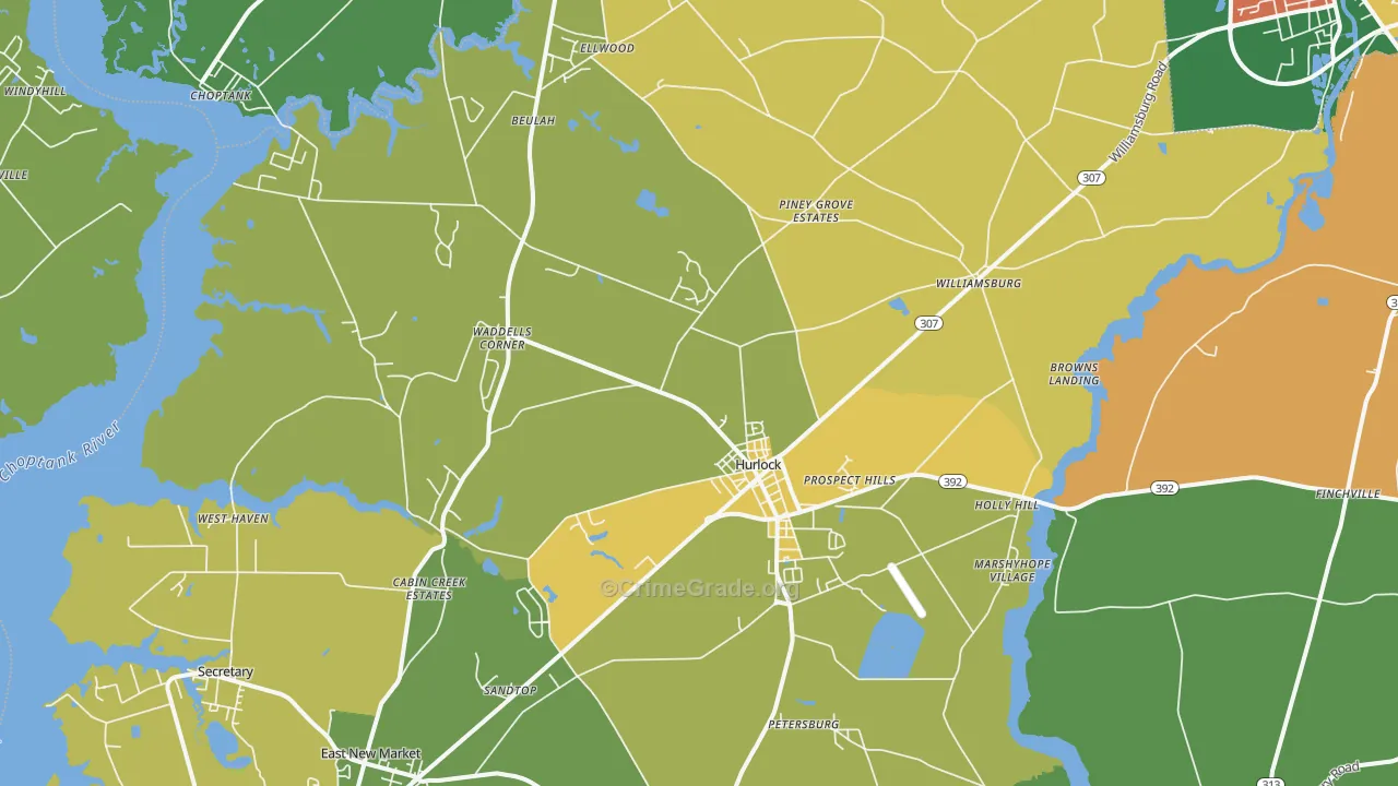 21643, MD Map of Theft Rates