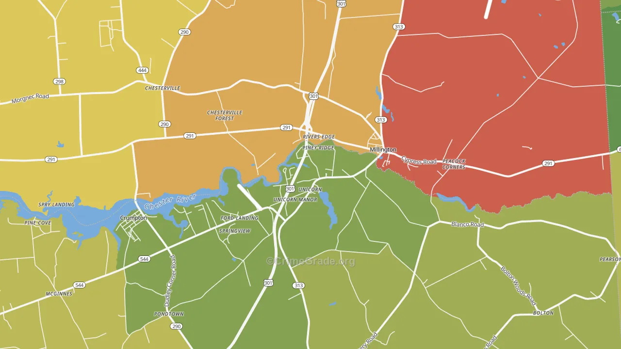 21651, MD Map of Theft Rates