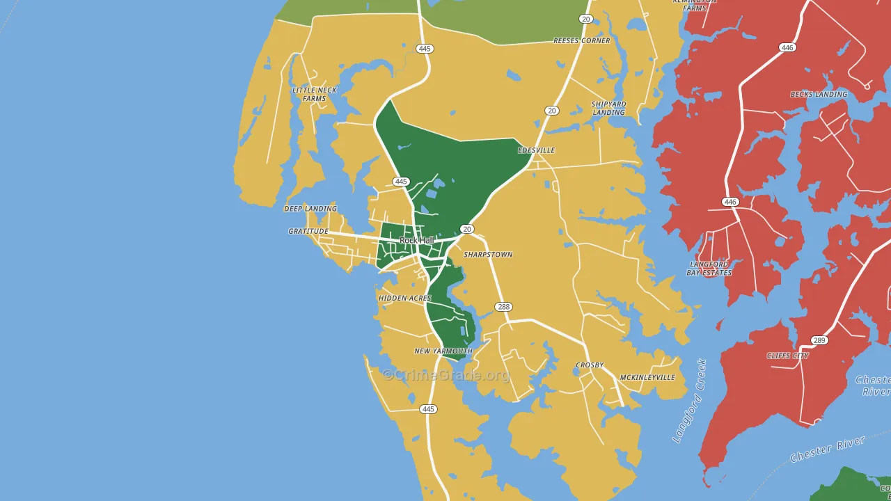 21661, MD Map of Theft Rates