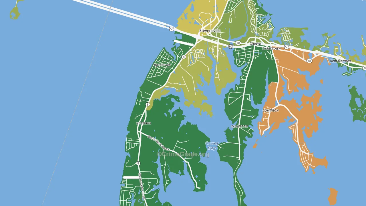 21666, MD Map of Theft Rates