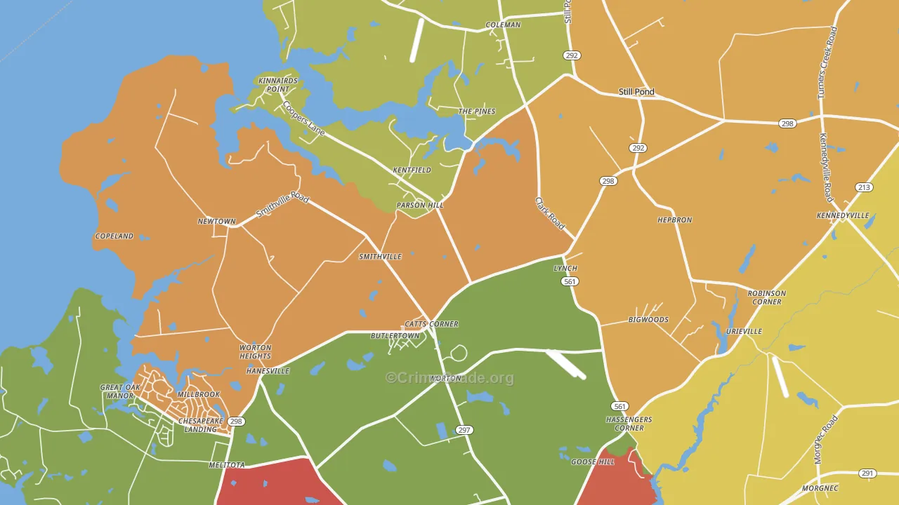 21678, MD Map of Theft Rates