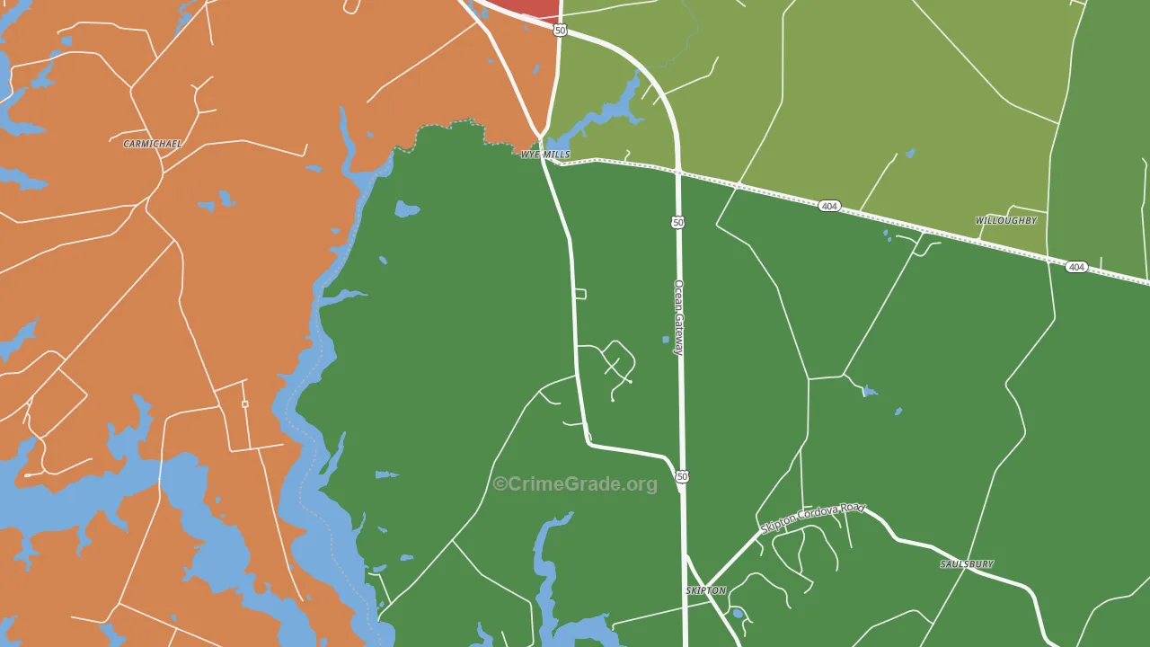 21679, MD Map of Theft Rates