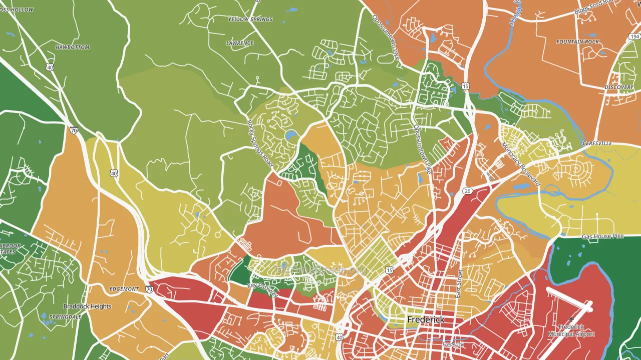 21702, MD Map of Theft Rates