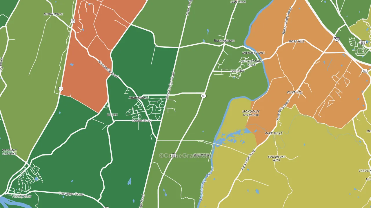 21710, MD Map of Theft Rates