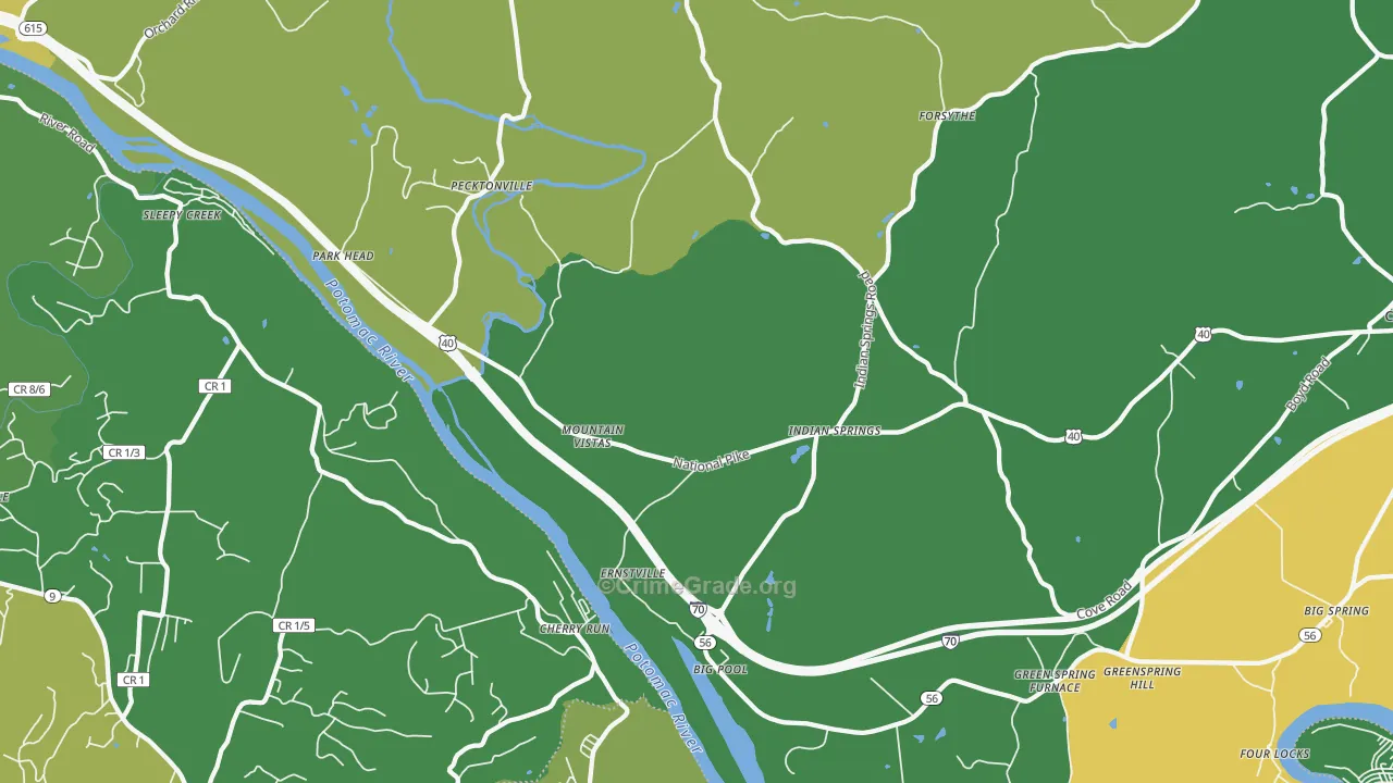 21711, MD Map of Theft Rates