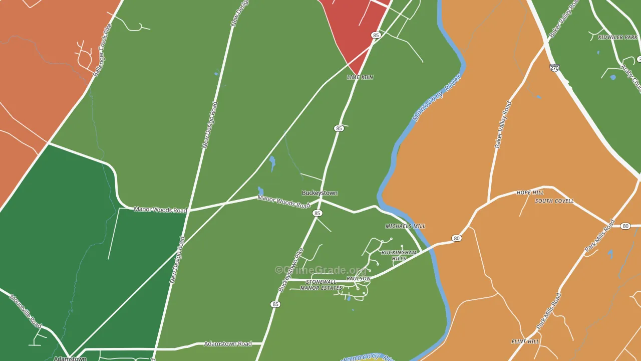 21717, MD Map of Theft Rates