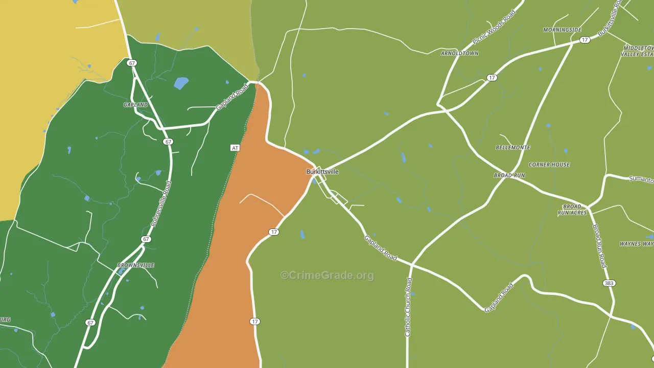 21718, MD Map of Theft Rates