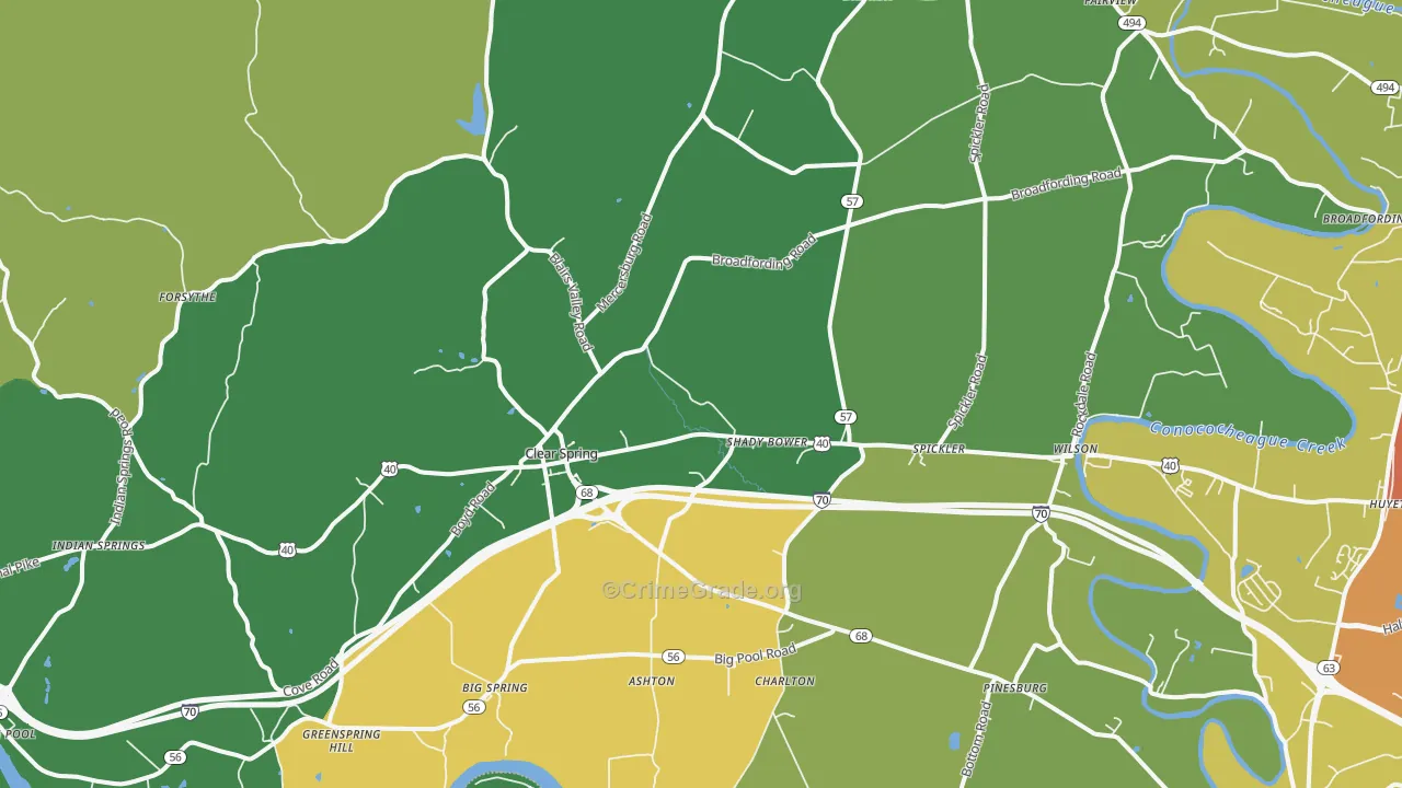 21722, MD Map of Theft Rates