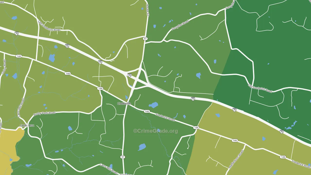 21723, MD Map of Theft Rates