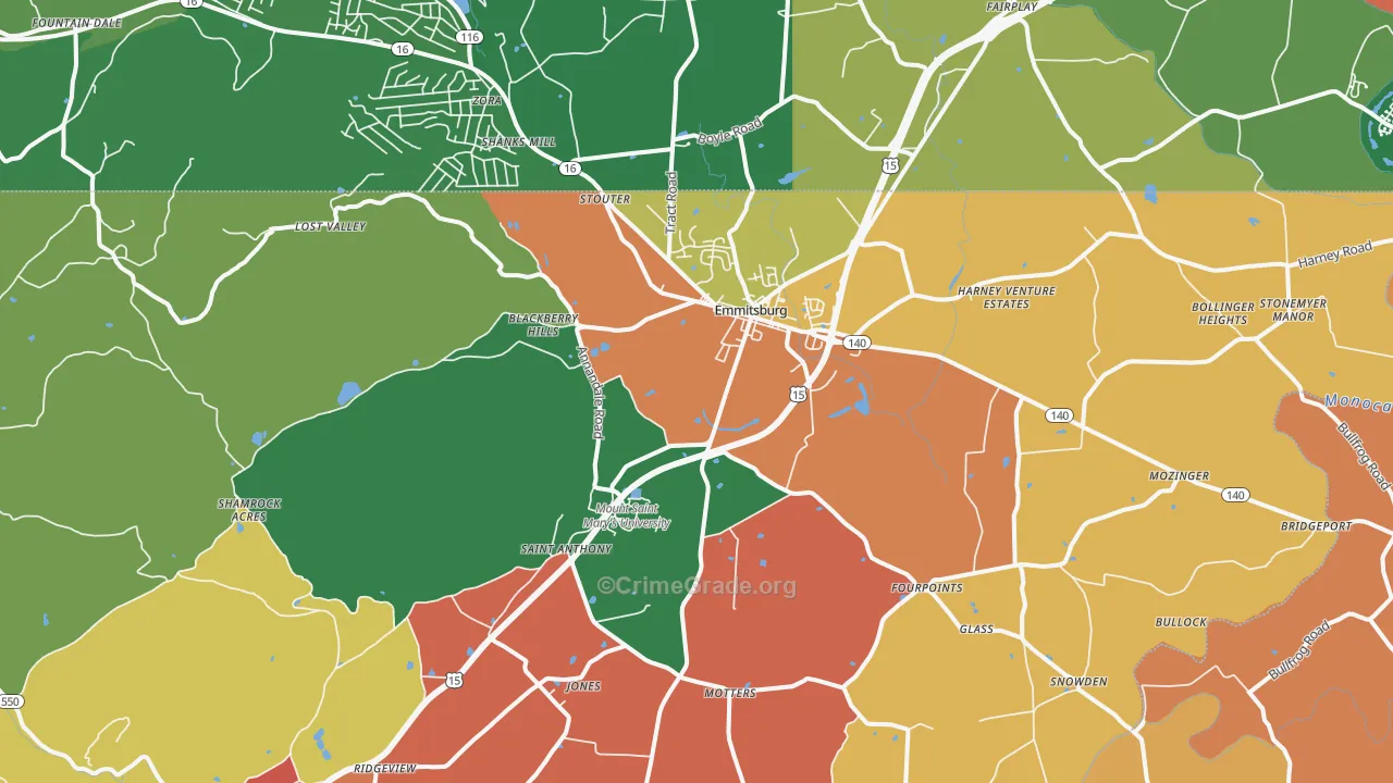 21727, MD Map of Theft Rates