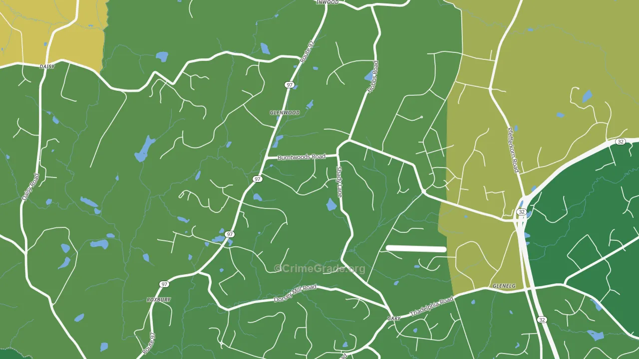 21738, MD Map of Theft Rates