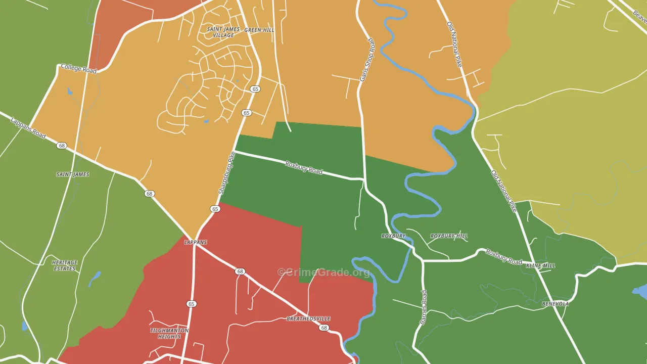 21746, MD Map of Theft Rates