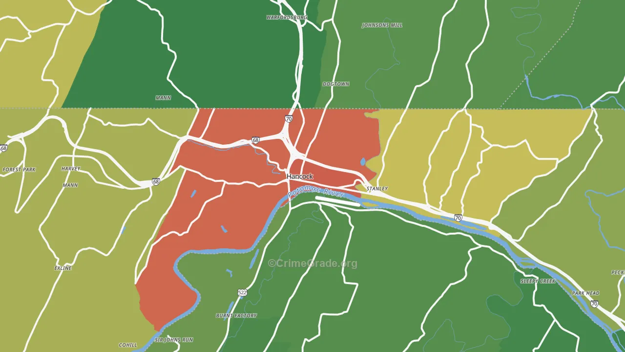 21750, MD Map of Theft Rates