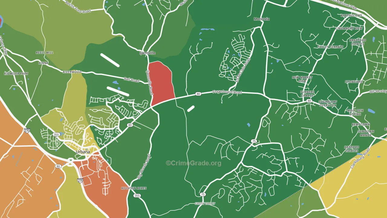 21754, MD Map of Theft Rates