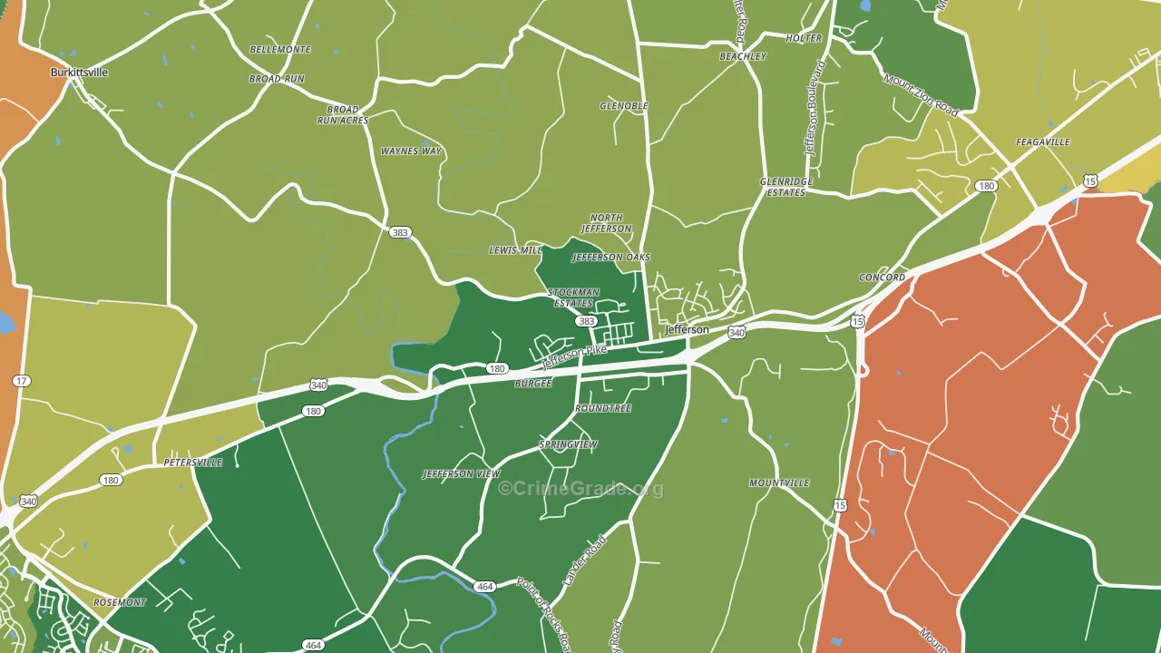 21755, MD Map of Theft Rates