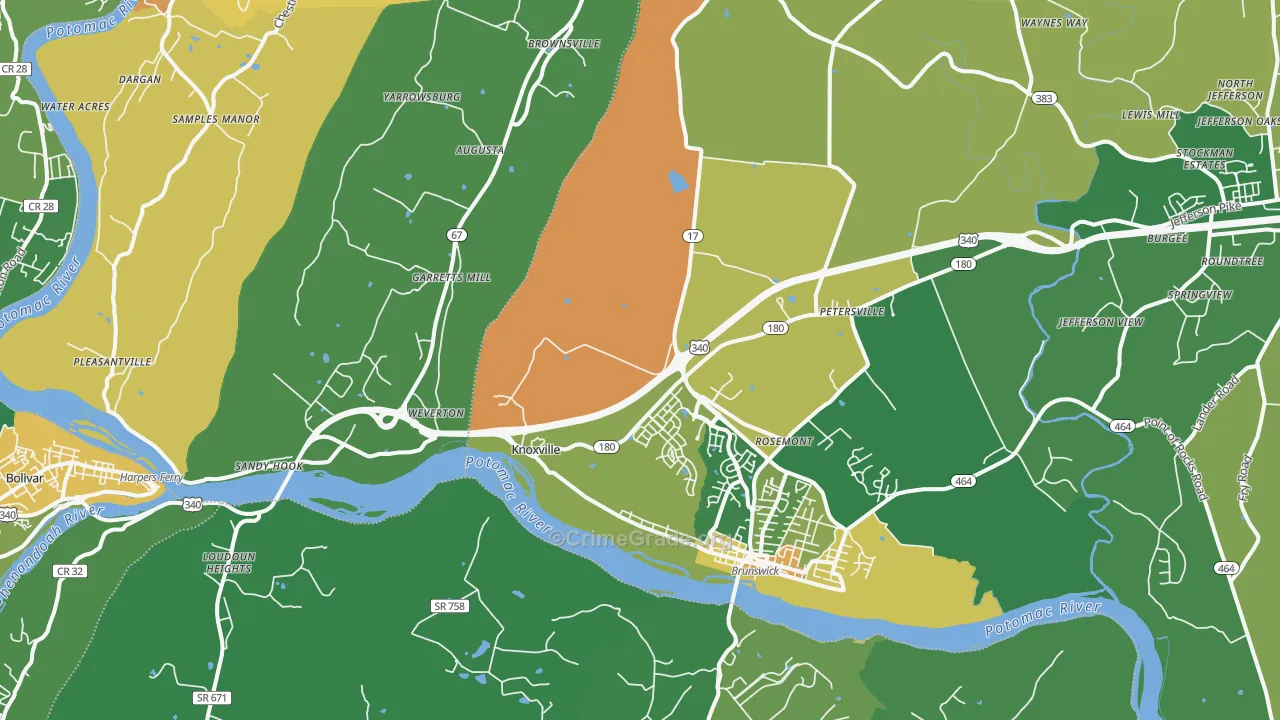 21758, MD Map of Theft Rates