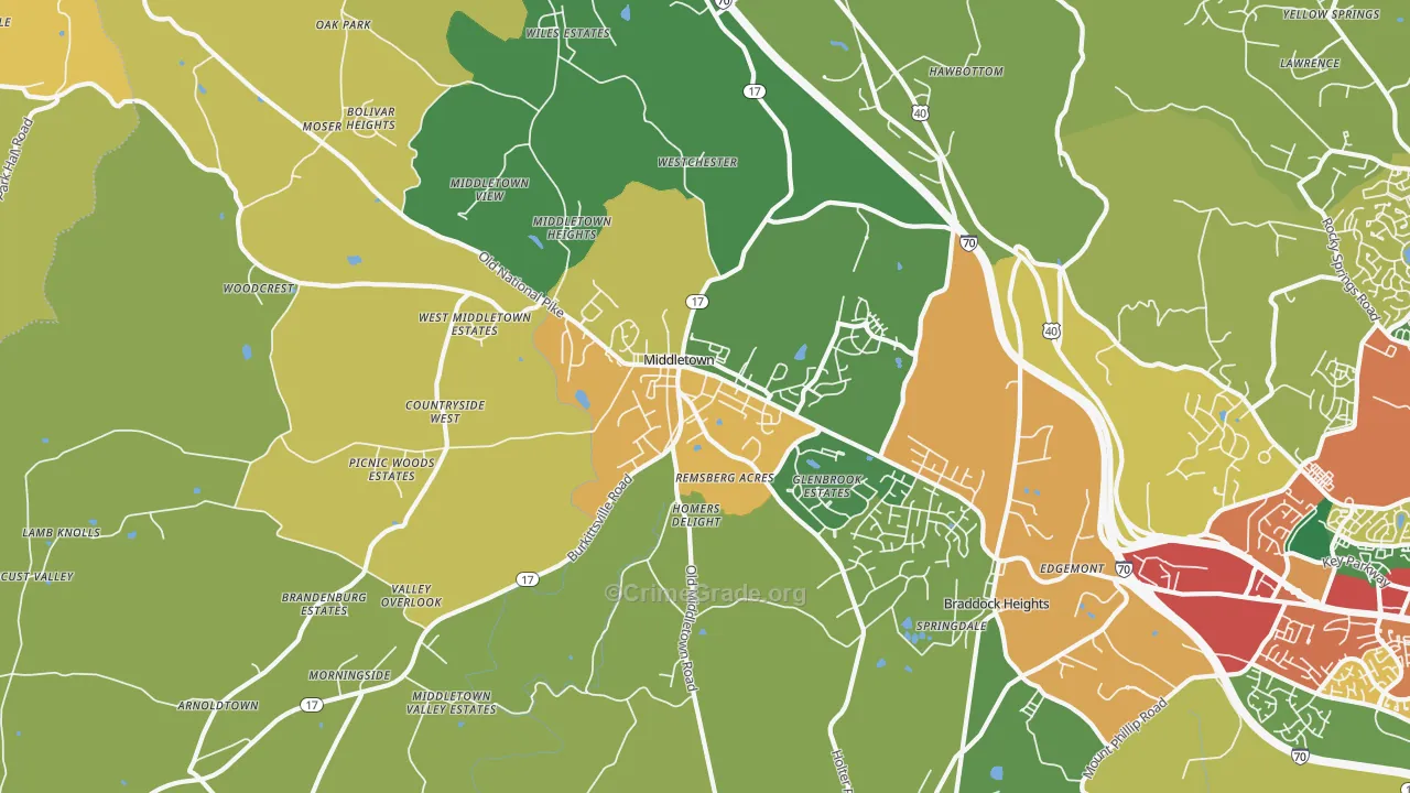 21769, MD Map of Theft Rates