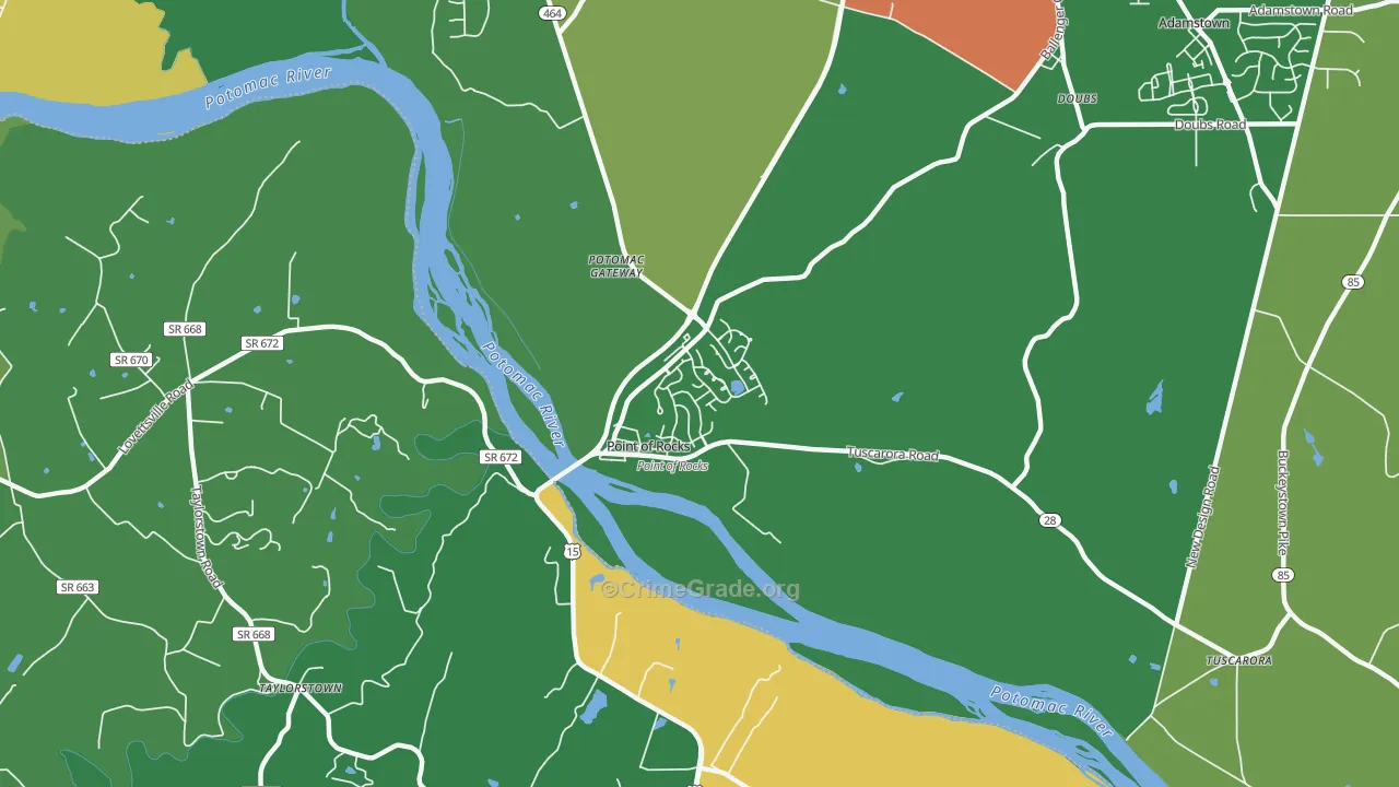 21777, MD Map of Theft Rates