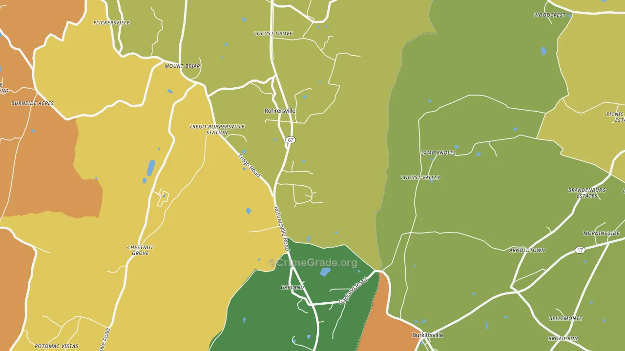 21779, MD Map of Theft Rates