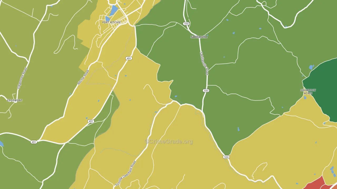 21780, MD Map of Theft Rates