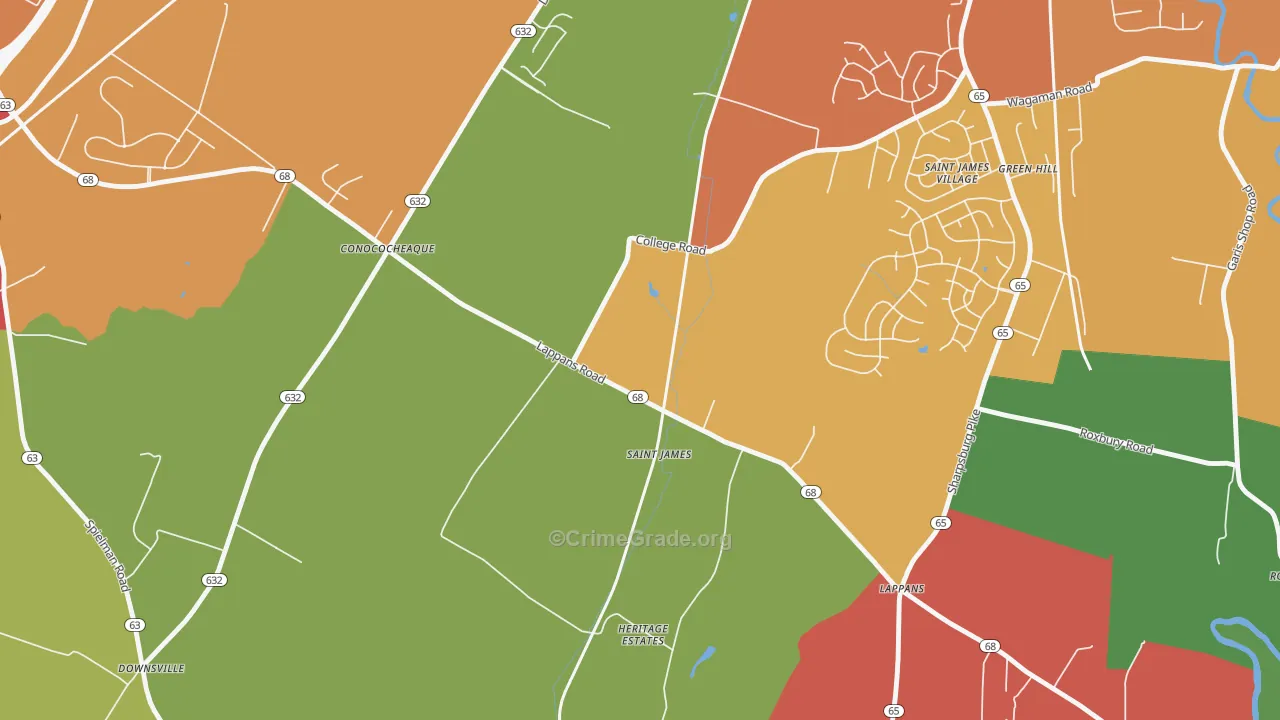 21781, MD Map of Theft Rates