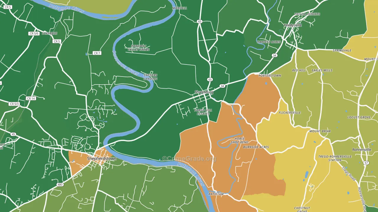 21782, MD Map of Theft Rates