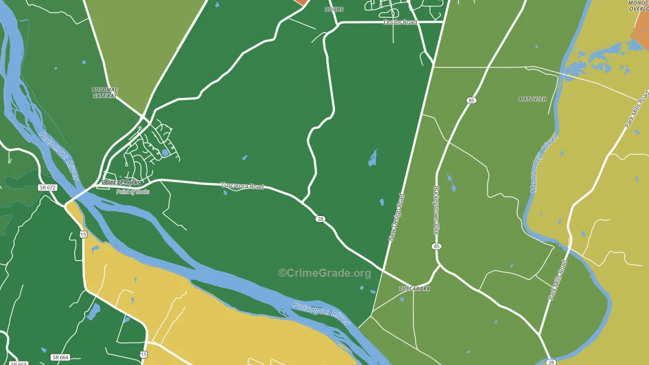 21790, MD Map of Theft Rates