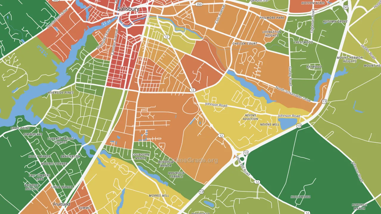 21802, MD Map of Theft Rates