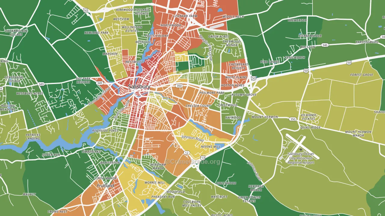 21804, MD Map of Theft Rates