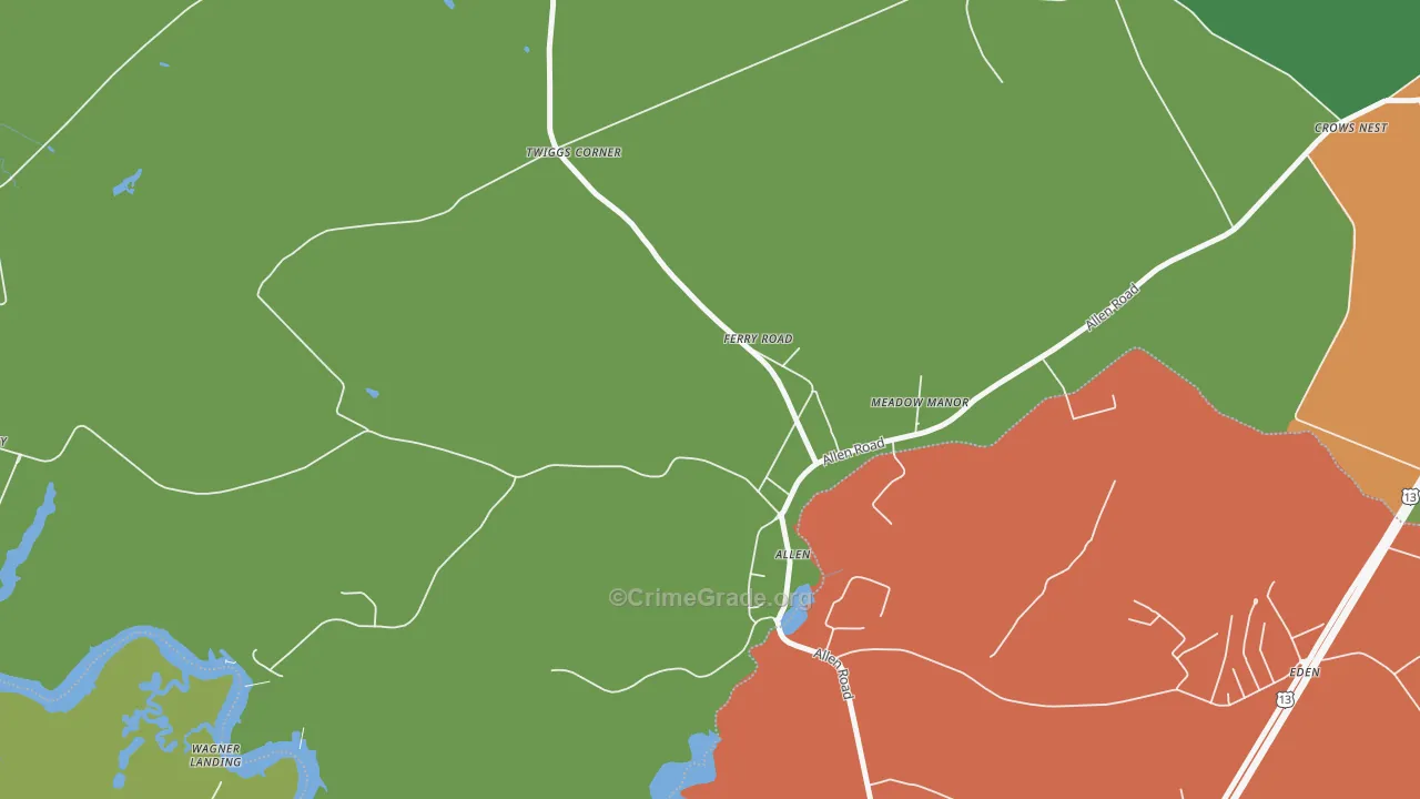 21810, MD Map of Theft Rates