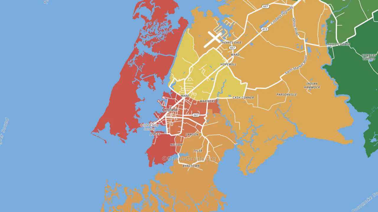 21817, MD Map of Theft Rates