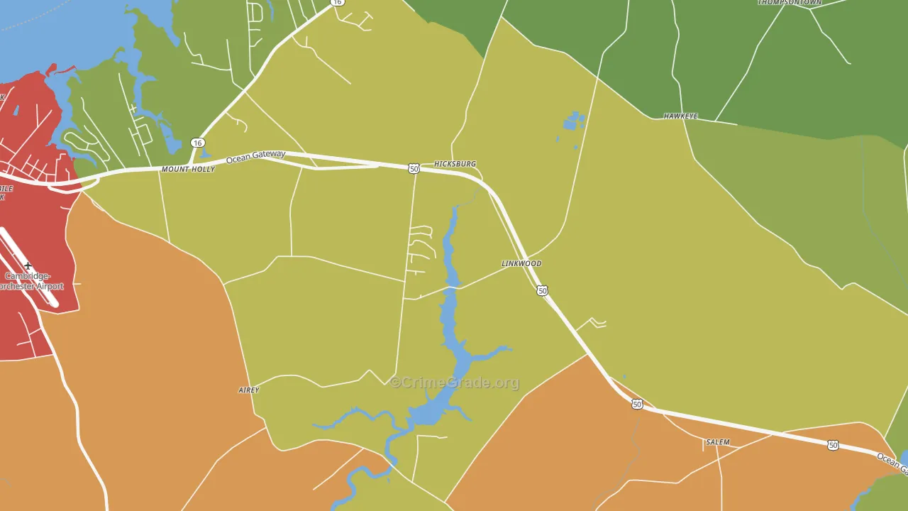 21835, MD Map of Theft Rates