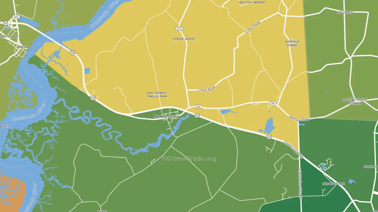 21837, MD Map of Theft Rates